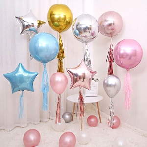Party Helium Air Round Shape Aluminium Ballon Globos 18 Inch Metal Blue Rose Gold Silver 4D Foil <strong>Balloon</strong> - Product Image 4
