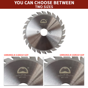 Jingshang profesyonel endüstriyel sınıf 5 inç dairesel TCT ahşap testere bıçağı 12 + 12T puanlama OEM özelleştirilebilir - Product Image 3