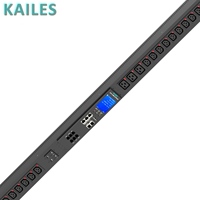 KAILES(KLS) K66 MB PDU intelligent géré 63A Monophasé 200-240VAC 30C13+6C19 Prise anti-chute 4 disjoncteurs commutés