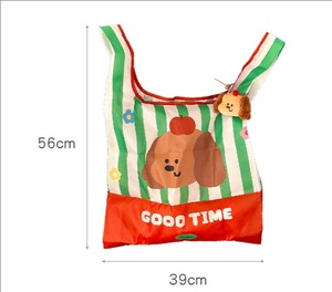 กระเป๋าช้อปปิ้งซูเปอร์มาร์เก็ตน่ารัก พับเก็บได้ พกพาสะดวก ความจุขนาดใหญ่ กันน้ำ กระเป๋าถือสำหรับซื้อผักในตลาด เป็นมิตรกับสิ่งแวดล้อม - Product Image 6