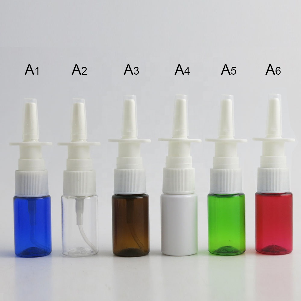 여행 크기 10ml 빈 애완 동물 약제 포장을 위한 플라스틱 구두 비강 인후 안개 살포 병