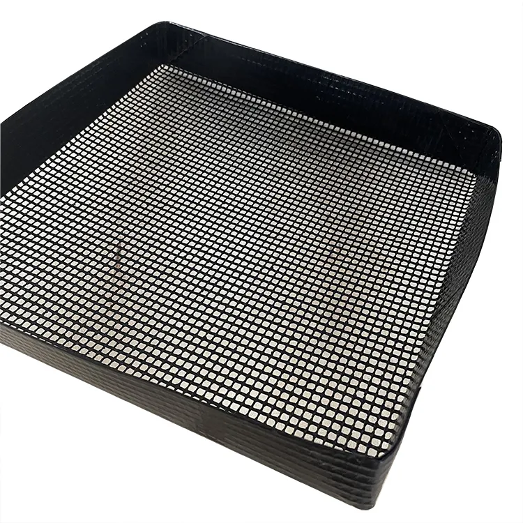 Hochtemperatur-Grill matten zum Grillen, knuspriger Korb, Fleisch gemüse Grill Mesh BBQ Grill Mesh Tray zum Grillen und Backen,