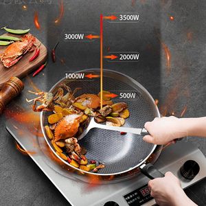 Concave Ceramic Induction Cooker 330x395x100mm Multi Function Electric <b>Stove</b> Stainless Steel Panel - Product Image 2