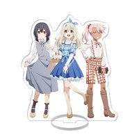 Figurine de support en acrylique sur le thème de l'anime, modèle de plaque décorative, adorables filles, accessoire de cosplay pour bureau, ornement de collection, porte-clés