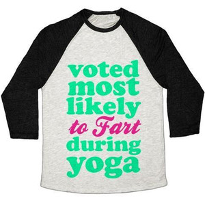 Most Likely to Fart During Yoga Unisex Tri-Blend <b>Baseball</b> <b>Tee</b> - Product Image 5