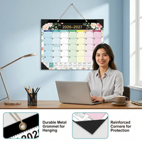 Calendrier mural mensuel grand format 202606-202712 avec couverture en PVC transparent pour promotion horlogère, vente en gros