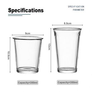 Tasses à café en verre créatives, personnalisables avec logo, transparentes et épaisses, logo personnalisé - Product Image 3