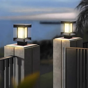 Haute qualité poteau carré porte principale lampe moderne extérieur pilier lumière étanche paysage jardin décoration lumière - Product Image 3