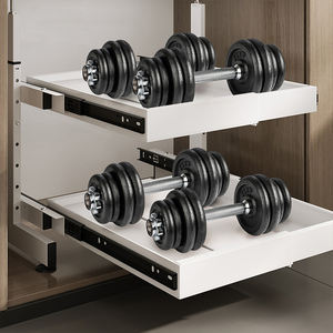 2-Tier Adjustable Cabinet Drawer Kitchen Bathroom Metal Under Sink Storage Organizer Expandable Pull Out <b>Sliding</b> Rack - Product Image 5