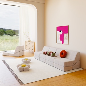 Sofá Cama Plegable Saien Personalizado, Cómodo, con Colchón Triple, Funda Extraíble, Moderno, de Terciopelo, con Espuma Viscoelástica, Seccional - Product Image 4