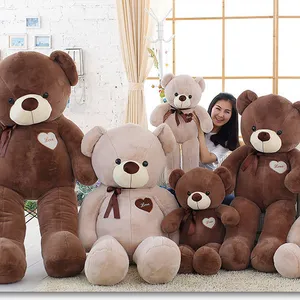 Op Maat Gemaakte Grote Ogen Schattige Bruine Teddybeer Knuffel Knuffel Voor Valentijnsdag