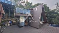 Conteneur extensible en forme de maison triangulaire détachable pour usage de bureau, pour hôtel, villa, entrepôt