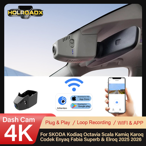 Pour SKODA Kodiaq Octavia Scala <span class=keywords><strong>Kamiq</strong></span> Karoq Codek Enyaq Fabia Superb & Elroq 2025 2026, Caméra embarquée 4K UHD OEM DVR avant et arrière - Product Image 1