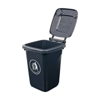 Poubelle noire JOIN 30L avec couvercle rabattable, anti-fuite, anti-odeur, poubelle commerciale, bac à déchets de bureau
