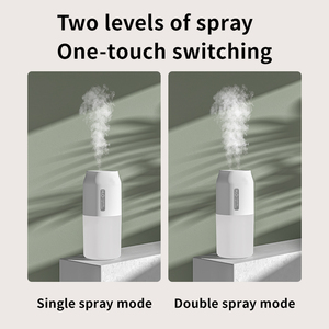 पोर्टेबल यूएसबी डबल स्प्रे ह्यूमिडिफायर 280 एमएल 1800 माह बैटरी से संचालित मूक अल्ट्रासोनिक फास्ट ह्यूमिडीकरण की एलईडी लाइट होम कार - Product Image 2