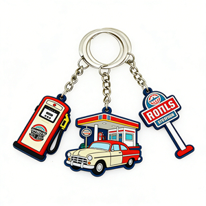 Porte-clés en caoutchouc personnalisé série 2D, pendentif de sac en PVC souple durable, mini décoration, cadeau promotionnel - Product Image 4