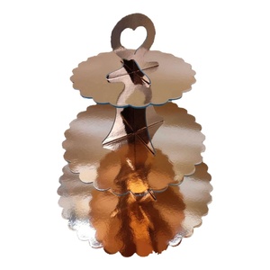 2/4 Tier <b>Paper</b> Cake Stands Wholesale Cardboard Sandwich <b>Cupcake</b> High Tea Takeaway Box Stand - Product Image 2