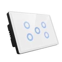 Interrupteur mural tactile intelligent Wi-Fi 250V 10A standard AU/US pour appareils électroménagers, compatible Tuya Alexa, avec variateur de lumière - Vente en gros