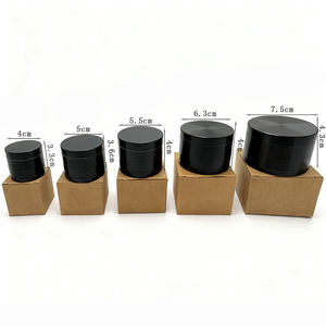 Broyeur à herbes sèches plat à quatre couches en alliage de zinc noir de 55 mm, portable, en stock - Product Image 4