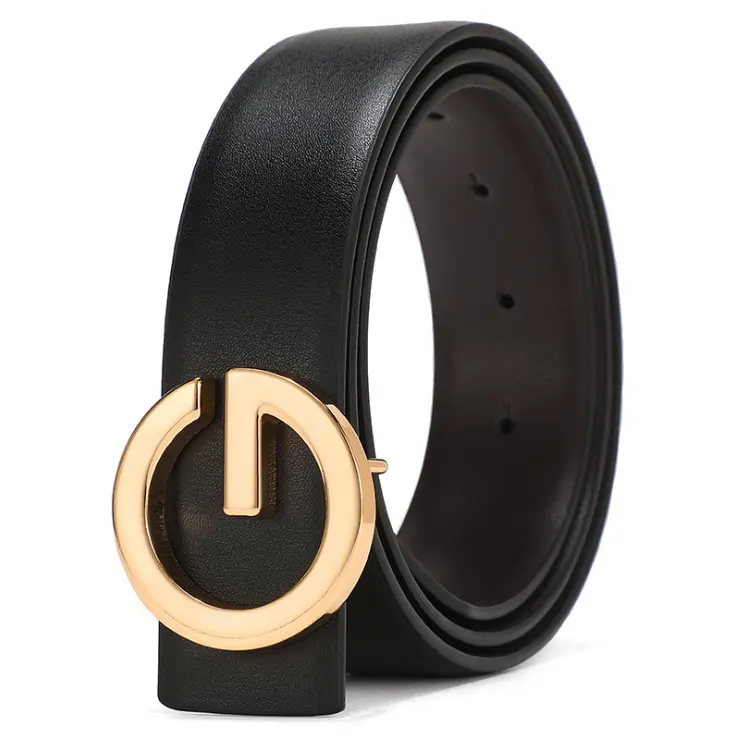 Men's designer leather belt hot sale solid color cowhide letter G belt buckle designer brand leather belt