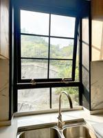 Toldo de parrilla de acero de doble color de estilo retro personalizado, rejillas de hierro forjado de doble acristalamiento, ventanas para casas, función invisible
