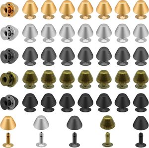 Pcs Round Studs Metal <b>Purse</b> Feet Nailhead Metal Cone Screw Back Rivets Flat Head Stud For <b>Purse</b> Handbag Spike Flat Buckle Button - Product Image 1