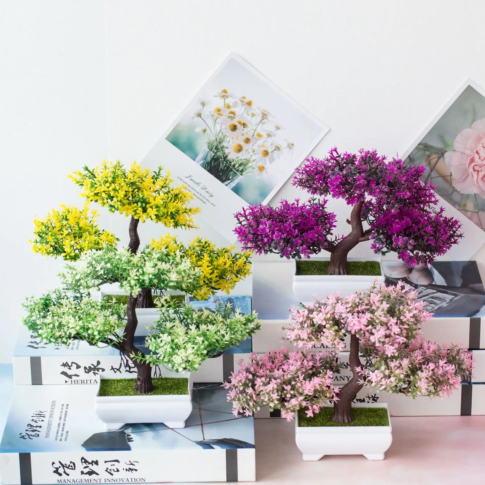 Fabrik Großhandel heißen Verkauf kleine Bonsai Bäume Home Style moderne Dekor Kunststoff künstliche Pflanzen Topf