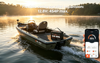 Batterie LiFePO4 Enlzh 12,8 V 160 Ah avec BMS auto-chauffant intégré, écran LCD Bluetooth, pack de batteries au lithium solaire OEM