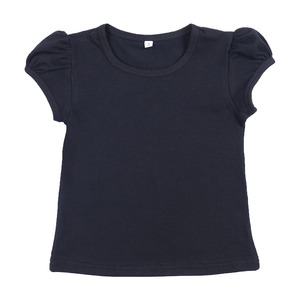 Chemise à manches courtes en coton 100% blanche unie avec volants, t-shirts d'été, t-shirts blancs, hauts pour filles - Product Image 5