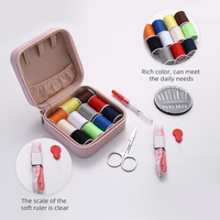 JP bricolage outil de couture accessoires ensemble maison Mini voyage Kit de couture Portable aiguille fils boîte de rangement