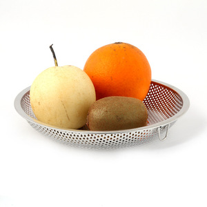 Stainless Steel Multi Purpose Fruit Plate Thickened Perforated Serving Tray For Food Contact - Product Image 4