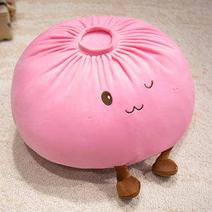 HY7 Lindos juguetes de peluche de panecillo al vapor, ideales para abrazar y apretar, cojín de sofá de peluche. - Product Image 5