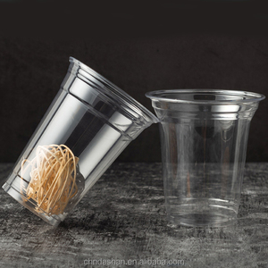 Vasos Desechables Transparentes de PET de 16 oz con Logotipo Personalizado de la Marca Dashan, Tapa para Té de Burbujas Matcha <span class=keywords><strong>Boba</strong></span>, Café Helado - Product Image 1