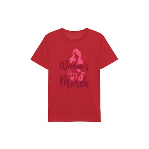 Maglietta grafica da donna a maniche corte, 100% cotone, girocollo, con stampa femminista, casual - Product Image 1