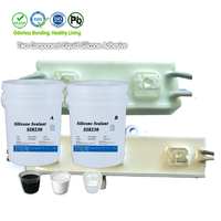 Adhésif thermique en caoutchouc de silicone Ab a B Colle Composés de potting Coulée Scellant pour le potting de produits électroniques