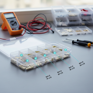 Conector Adaptador JST <span class=keywords><strong>Bonico</strong></span> SH1.0 SMT, Paso de 1 mm, Tipo de Ángulo Recto, 1 Polo, Componentes de Fusible, Capacidad de Ruptura de 6 ka - Product Image 2