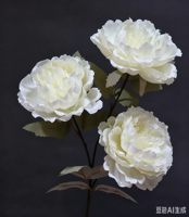 Bunga Sutra Peony Persik Besar Buatan Berkualitas Tinggi, Tangkai Bunga Dekoratif untuk Ruang Tamu/Pernikahan, Latar Belakang Pesta