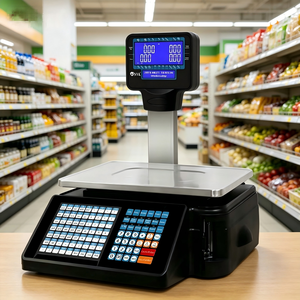 Báscula de Pesaje con Código de Barras NVK TMA de 3 kg, Impresora de Recibos y Etiquetas Integrada, Báscula Digital para Calcular Precios, para Supermercados y Fruterías - Product Image 1