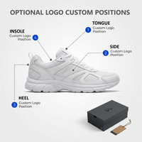Chaussures de sport à bout large avec logo personnalisé pour hommes, tige en tricot respirant, support OEM/ODM, chaussures de course, faible MOQ, grandes tailles