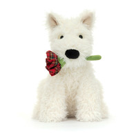 Jelly Catt Munro Scottie Dog 'Love You' Jouets en peluche de haute qualité, chien en peluche mignon, poupée en peluche, parfait pour un cadeau d'anniversaire