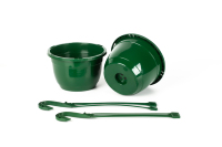 Pots de fleurs suspendus en plastique légers et écologiques, avec crochet de suspension robuste, trou de drainage, résistants à la rouille, pour l'intérieur et l'extérieur