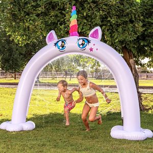 Arche de pulvérisation gonflable licorne pour enfants, pour le plaisir aquatique estival dans la cour et les jeux en plein air - Product Image 1