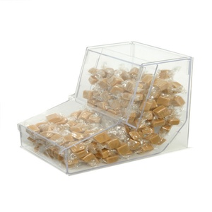 Custom Size Transparent Eco-friendly Acrylic 3mm Candy Storage Display <b>Cookie</b> <b>Box</b> Food Stand Nuts Fruit Organizer Price Tag Slot - Product Image 4