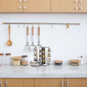 Organisateur d'épices de cuisine fiable et économique, support rotatif pour pots à épices, ensemble d'étagères à épices - Product Image 2