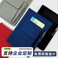Carnet A5 en PU, couverture rigide, multifonctionnel, poche, bloc-notes, réunion d'affaires, entreprise, logo personnalisé, cadeau promotionnel