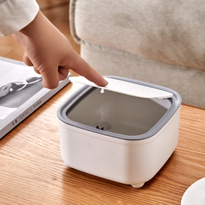 Minimalist Desktop Trash <b>Bin</b> Compact Tabletop Garbage Can for Office <b>Bedroom</b> Kitchen Makeup and Desk Organizer - Product Image 4