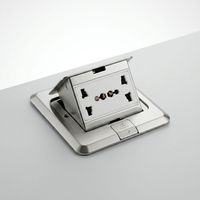 Boîtier de prise de sol étanche IP45 en acier inoxydable JD22, universel, multi-standards, avec ports USB Type-C/C encastrés pour usage commercial