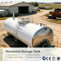 304 Edelstahl Horizontaler Lagertank 500-50000L SS304 Sanitär-Flüssigkeitslager ASME CE Hersteller