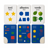Cartes éducatives personnalisées écologiques et durables en limba râmanească avec chiffres et couleurs, papier couché 350 g/m², pelliculage mat