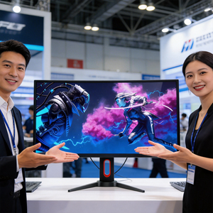 Moniteur de jeu LCD incurvé populaire en gros, 1 ms, <span class=keywords><strong>120</strong></span>/180/240 <span class=keywords><strong>Hz</strong></span>, synchronisation adaptative, écran PC avec support relevable et rotatif, 24/27/32 pouces - Product Image 2